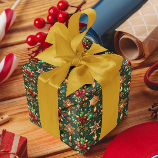 Colorful Christmas Vibe Festive Pattern Cadeaupapier