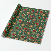 Colorful Christmas Vibe Festive Pattern Cadeaupapier (Uitgerold)