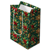 Colorful Christmas Vibe Festive Pattern Medium Cadeauzakje (Voorkant Gekanteld)