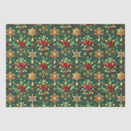 Colorful Christmas Vibe Festive Pattern Tissuepapier