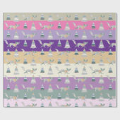 Colorful Christmas Winter Wonder Land Cadeaupapier (Vlak)