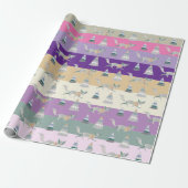 Colorful Christmas Winter Wonder Land Cadeaupapier (Uitgerold)