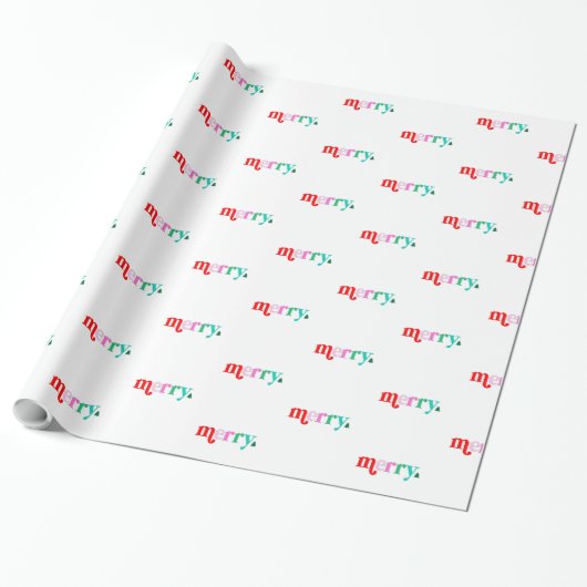 Colorful Christmas wrapping paper Cadeaupapier (Uitgerold)