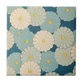 Colorful Chrysanthemum Flowers Tegeltje