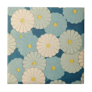 Colorful Chrysanthemum Flowers Tegeltje