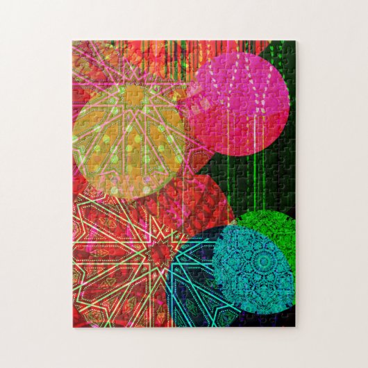 Colorful Circle Deconstruction Art Puzzle Legpuzzel (Verticaal)