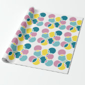 Colorful Circle Design – Fun Geometric Print Cadeaupapier (Uitgerold)