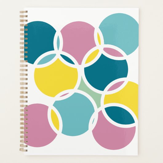 Colorful Circle Design – Fun Geometric Print Planner (Voorkant)