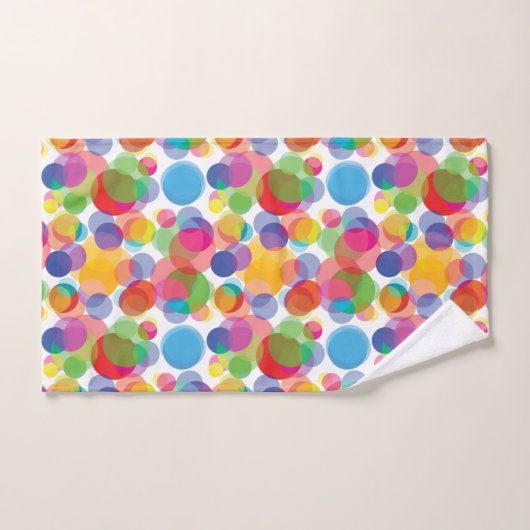 Colorful Circle Patroon Bad Handdoek (Handdoek)