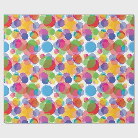 Colorful Circle Patroon Cadeaupapier (Vlak)