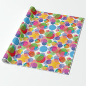Colorful Circle Patroon Cadeaupapier (Uitgerold)