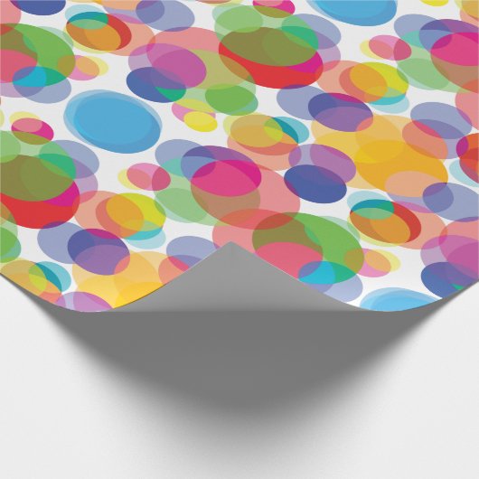 Colorful Circle Patroon Cadeaupapier (Hoek)