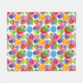 Colorful Circle Patroon Fleece Deken (Voorkant (Horizontaal))
