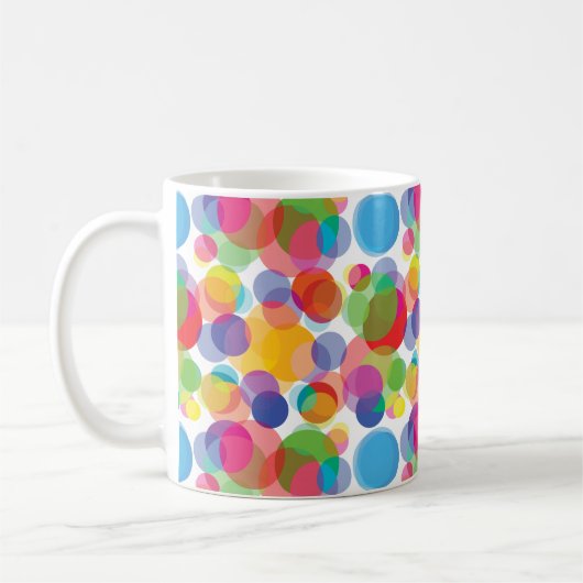 Colorful Circle Patroon Koffiemok (Links)