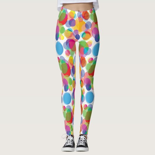 Colorful Circle Patroon Leggings (Voorkant)