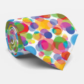 Colorful Circle Patroon Stropdas (Opgerold)