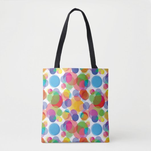 Colorful Circle Patroon Tote Bag (Voorkant)