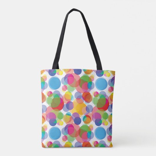 Colorful Circle Patroon Tote Bag (Achterkant)