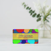 Colorful Circle Patroon Visitekaartje (Staand voorkant)