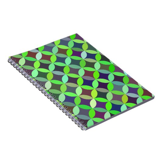 Colorful Circle Star Quilt Pattern Notitieboek (Rechterzijde)