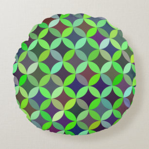 Colorful Circle Star Quilt Pattern Rond Kussen