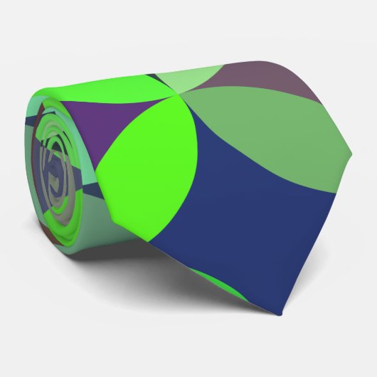 Colorful Circle Star Quilt Pattern Stropdas (Opgerold)