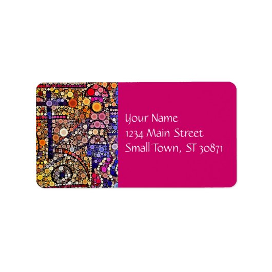 Colorful Circles Mosaic Southwestern Cross Design Etiket (Voorkant)