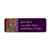 Colorful Circles Mosaic Southwestern Cross Design Etiket (Voorkant)