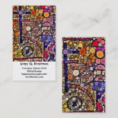Colorful Circles Mosaic Southwestern Cross Design Visitekaartje (Voorkant / Achterkant)