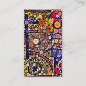 Colorful Circles Mosaic Southwestern Cross Design Visitekaartje (Achterkant)