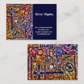 Colorful Circles Mosaic Southwestern Cross Design Visitekaartje (Voorkant / Achterkant)