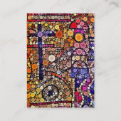 Colorful Circles Mosaic Southwestern Cross Design Visitekaartje (Achterkant)