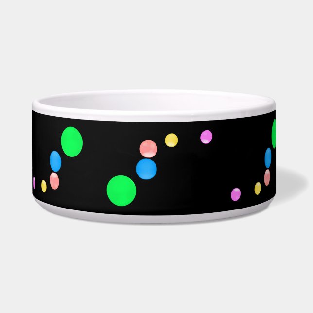 Colorful Circles Pet Bowl Voerbakje (Voorkant)