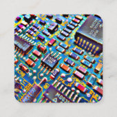 Colorful Circuit Vierkante Visitekaartje (Voorkant)