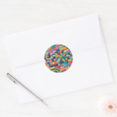 Colorful Circuitry Ronde Sticker (Envelop)