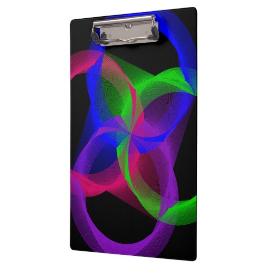 Colorful Circular Blend Geometric Clipboard Klembord (Links)