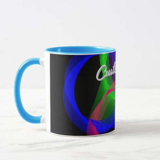 Colorful Circular Blend Geometric Coffee Mug Mok (Links)