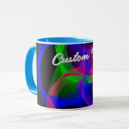 Colorful Circular Blend Geometric Coffee Mug Mok (Voorkant links)