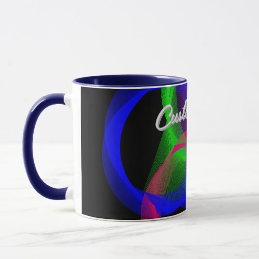 Colorful Circular Blend Geometric Coffee Mug Mok (Links)
