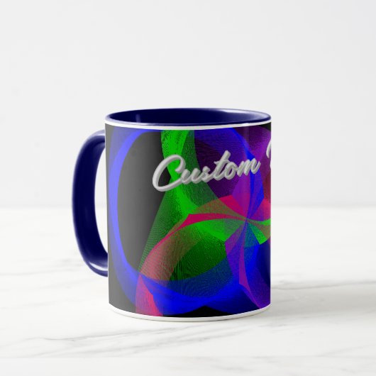 Colorful Circular Blend Geometric Coffee Mug Mok (Voorkant links)