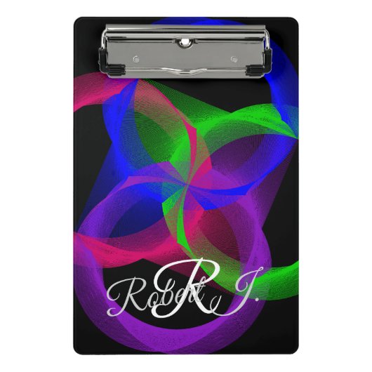 Colorful Circular Blend Geometric Mini Clipboard Mini Klembord (Voorkant)