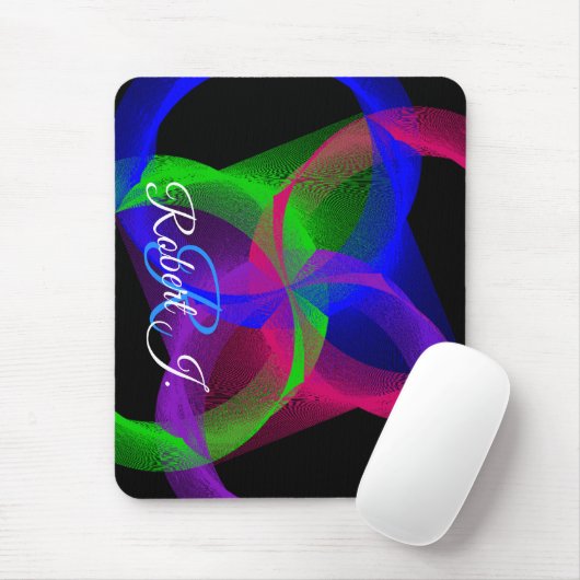 Colorful Circular Blend Geometric Mouse Pad Muismat (Met muis)