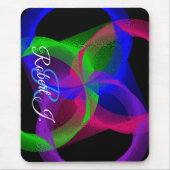 Colorful Circular Blend Geometric Mouse Pad Muismat (Voorkant)