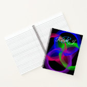 Colorful Circular Blend Geometric Spiral Notebook Notitieboek (Binnen)