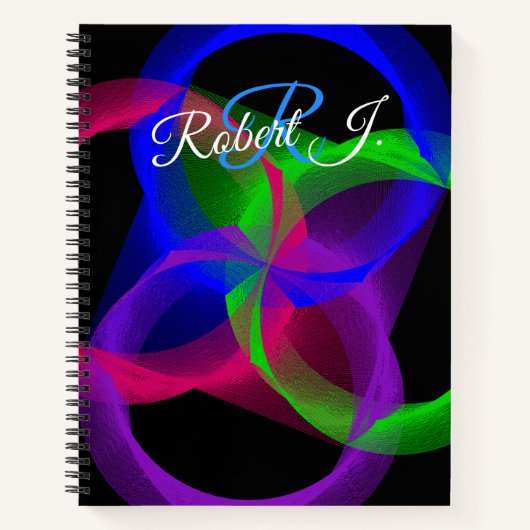 Colorful Circular Blend Geometric Spiral Notebook Notitieboek (Voorkant)