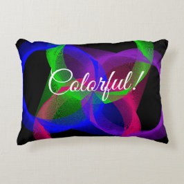 Colorful Circular Geometric Accent Pillow Kussen