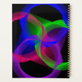 Colorful Circular Geometric Blend Spiral Planner (Achterkant)