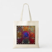 Colorful Circular Hotplaten Budget Canvas tas (Achterkant)