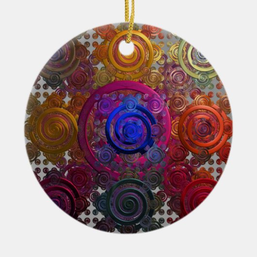 Colorful Circular Hotplaten Keramische decoratie (Voorkant)