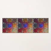 Colorful Circular Hotplaten Yoga Mat (Achterkant (horizontaal))
